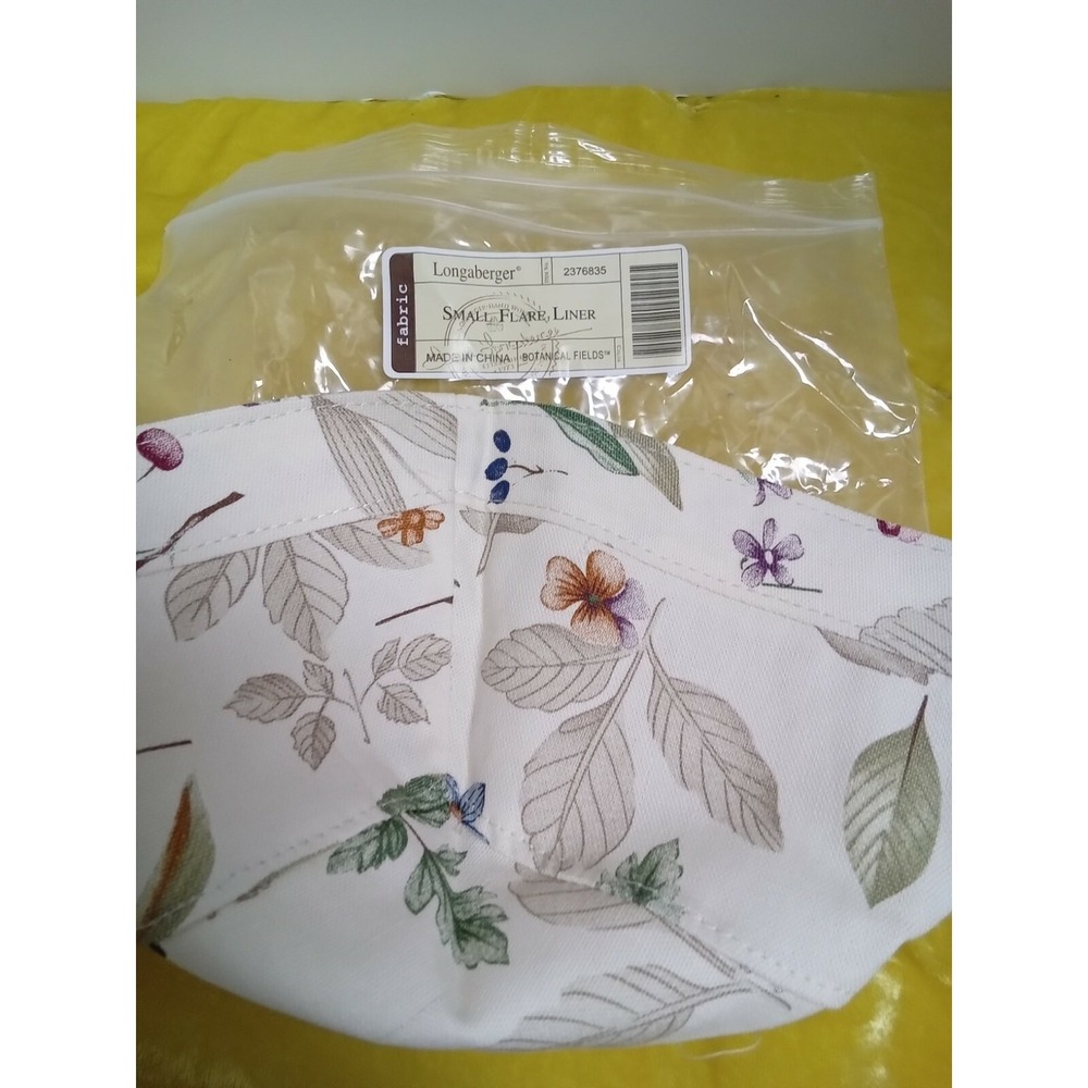 Longaberger‎ Small Flare Basket Liner...Botanical Fields